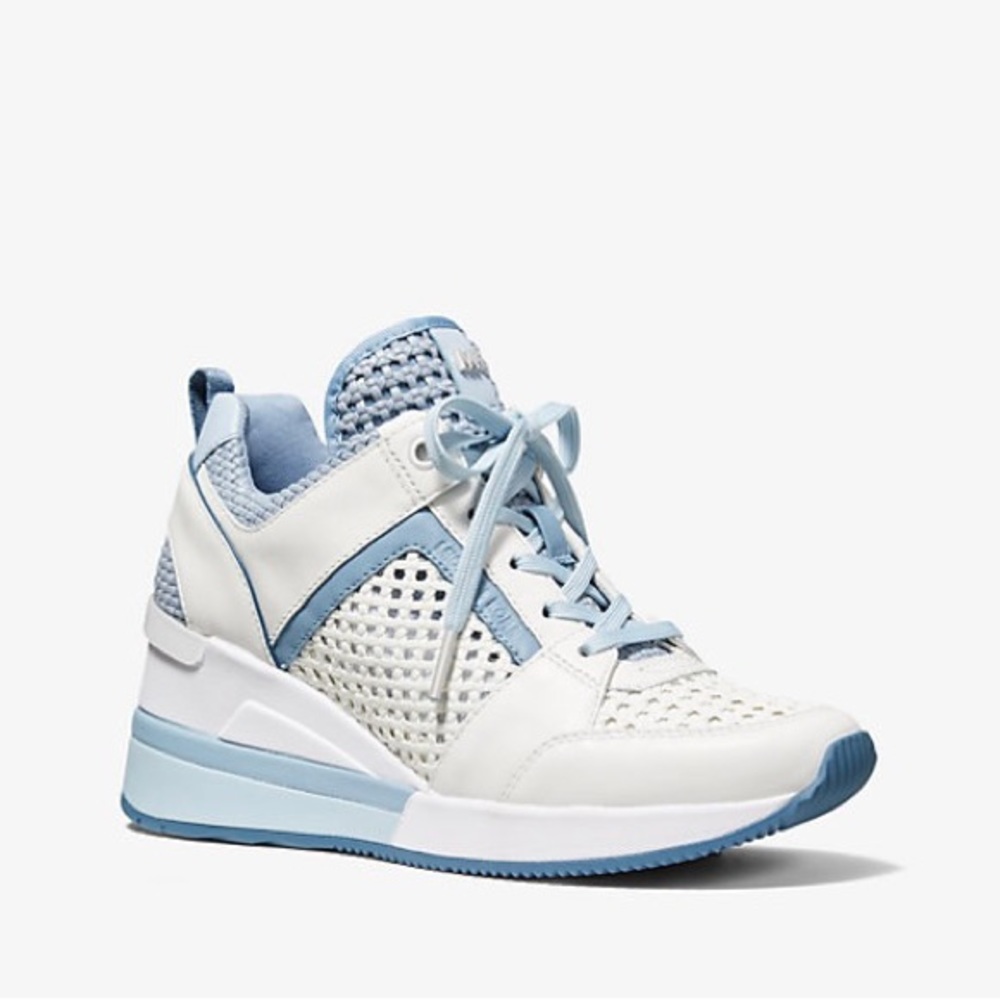 Michael Kors Georgie Color-Block Woven Trainer Sneaker
